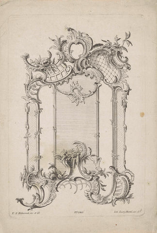 Rocaille frame, anonymous, 1731 - 1775 Canvas Print