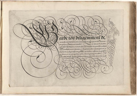 Schrijfvoorbeeld: Garde toy (...), Simon Frisius, 1608 Canvas Print