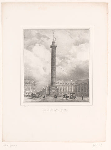 View of the Colonne Vendôme, Ernest Jaime, 1828 Canvas Print