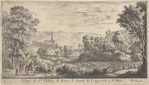 View of St. Hilaire, Albert Flamen, 1648 - 1672 Canvas Print