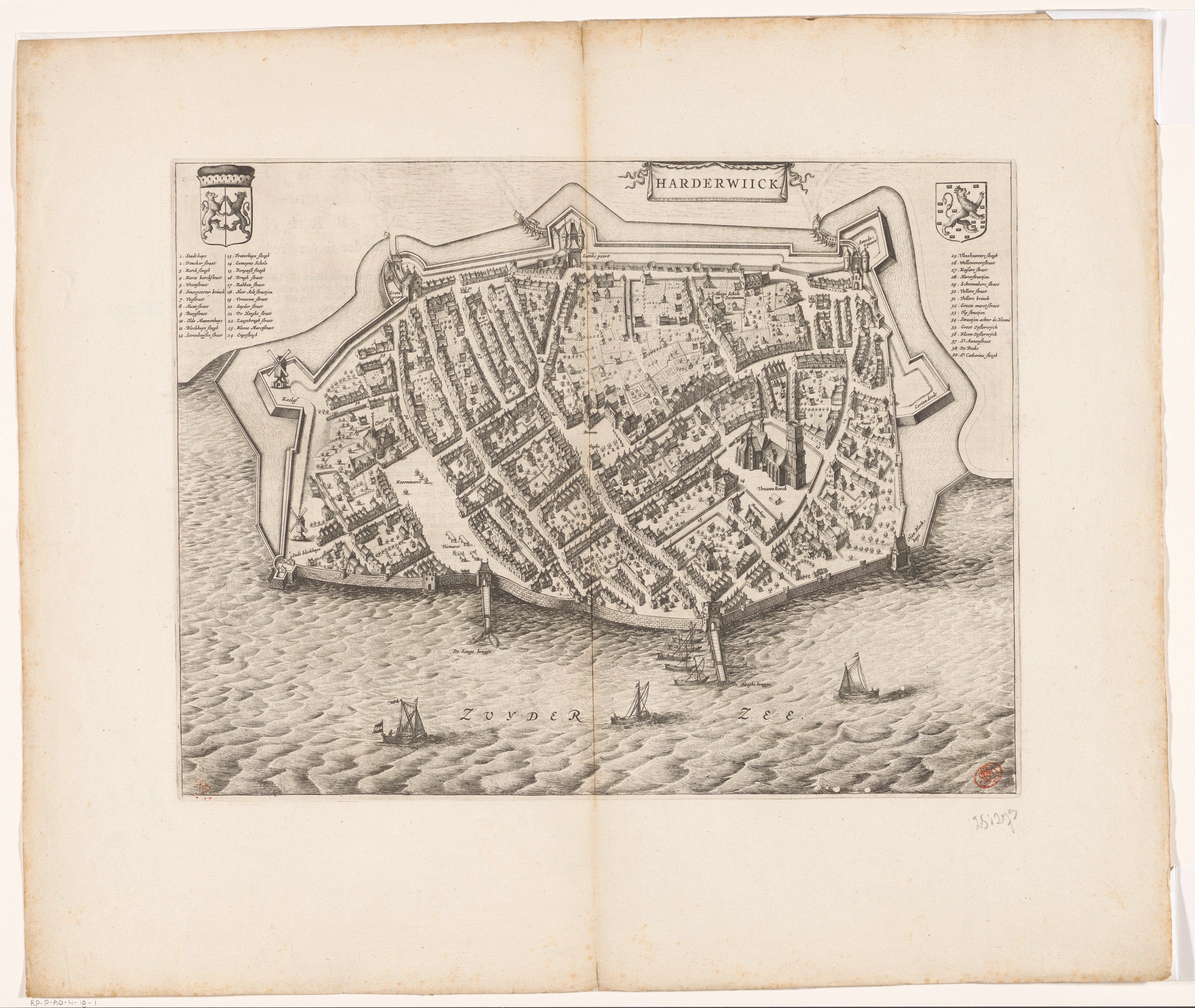 Map of Harderwijk, anonymous, 1652 | CanvasPrints.com