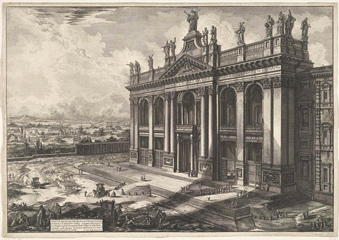 Saint John lateran in Rome, Giovanni Battista Piranesi, 1748-1778 Canvas Print