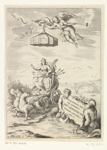 Title page for: Pietro Battista Borgo, De Dominio in Mari Ligustico Libri II. Rome, 1641, Cornelis Bloemaert (II), 1641 Canvas Print