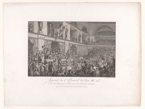 Beheading of Jean-Bertrand Féraud during the uprising of 20 May 1795 against the National Convention, Isidore Stanislas Henri Helman, 1796 - 1797 Canvas Print