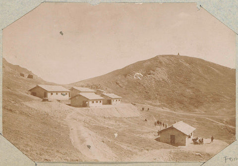 View of mountain huts on the Col des Sollières in the Alps, anonymous, c. 1890 - c. 1900 Canvas Print