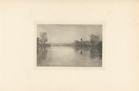 River landscape, Peter Henry Emerson (attributed to), 1890 - 1895 Canvas Print