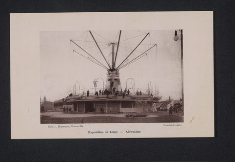 View of a hovermill with airplanes at the 1905 World's Fair in Liège, anonymous, 1905 Canvas Print