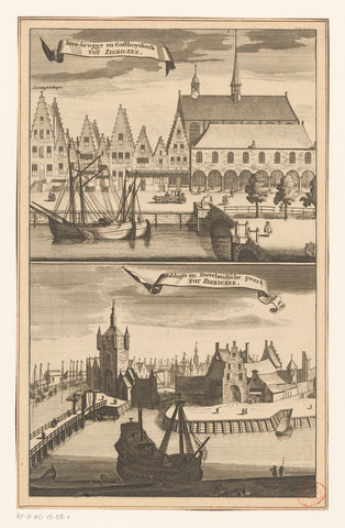 Twee gezichten te Zierikzee, anonymous, 1696 Canvas Print