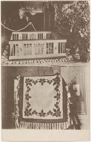 Babybox donated to Wilhelmina, queen of the Netherlands, by the pupils of the Amsterdam girls' school on the occasion of the birth of Juliana, queen of the Netherlands, on 30 April 1909, anonymous, Gebroeders van Straaten, 1909 Canvas Print