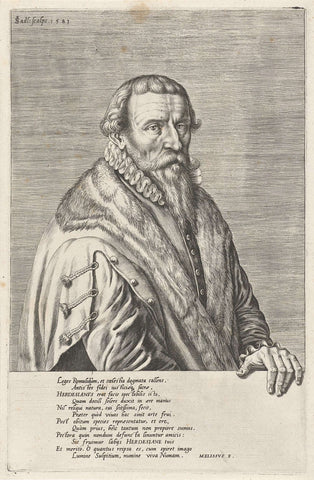 Portret van Christoph Herdesianus, Johann Sadeler (I), 1581 Canvas Print