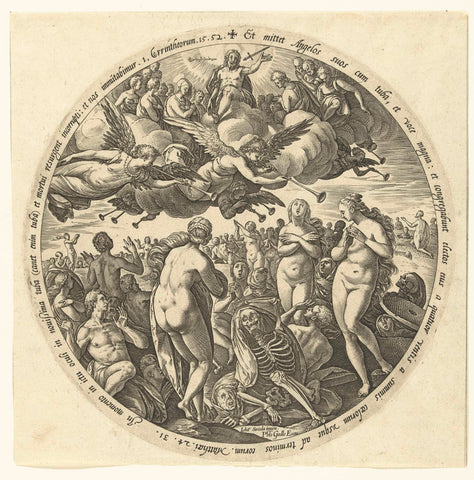 Raising the dead, Hendrick Goltzius, 1575 - 1579 Canvas Print