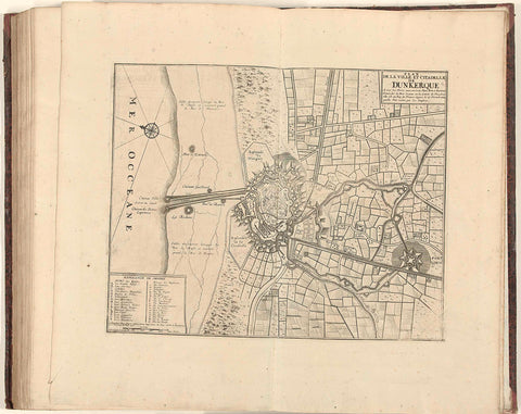 Map of Dunkirk, 1711, J.G. Harrewijn (II), 1711 Canvas Print