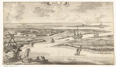 View of Delfzijl, Gaspar Bouttats, 1679 Canvas Print