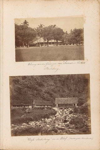 View of the governor's home of Sumatra's west coast in Padang, anonymous, c. 1870 - c. 1880 Canvas Print