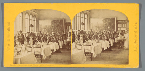 Dining room at the 1862 World's Fair, William England, 1862 Canvas Print