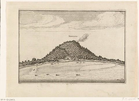 View of the island of Ternate, 1607, anonymous, 1644 - 1646 Canvas Print