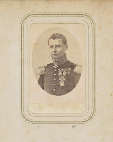 Photo reproduction of a print of a man in military costume, De Lavieter & Co., 1870 - 1903 Canvas Print