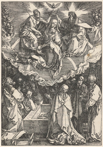 Ascension and coronation of Mary, Albrecht Dürer, 1511 Canvas Print