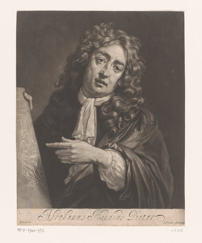 Portrait of Abraham Daniëlsz. Hondius, John Smith (printmaker/ publisher), 1662 - 1742 Canvas Print