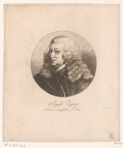 Portrait of Angelo Quirini, Dominique Vivant Denon (baron), 1757 - in or before 1803 Canvas Print