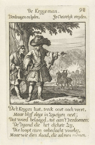 Officer, Caspar Luyken, 1694 Canvas Print