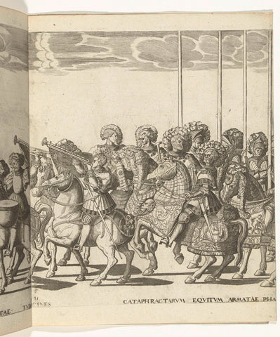 Bazuinen en landsknechten, plate 31, Nicolaas Hogenberg, 1620 - 1699 Canvas Print