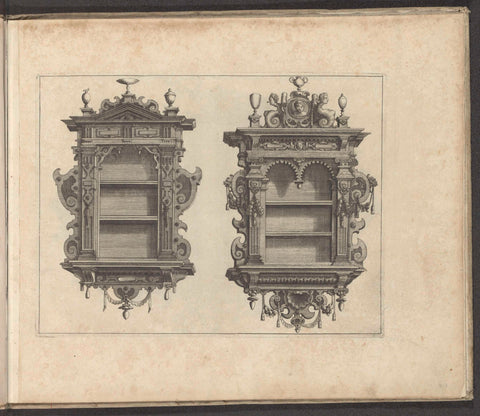 Two wall cabinets, anonymous, 1658 Canvas Print