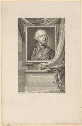 Portrait of Karel Christiaan van Nassau-Weilburg, Reinier Vinkeles (I), c. 1762 - 1816 Canvas Print