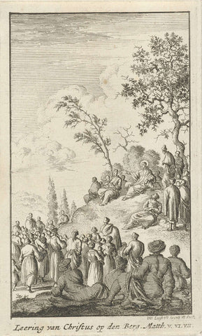 The Sermon on the Mount, Jan Luyken, 1681 Canvas Print