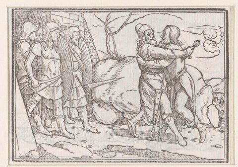 Joab kills Amasa, Hans Holbein (II), 1538 Canvas Print