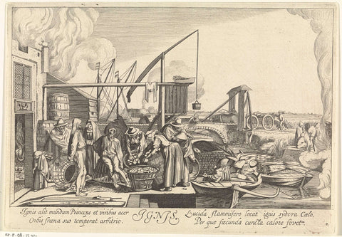 Fire (Ignis), Jan van de Velde (II), 1622 Canvas Print