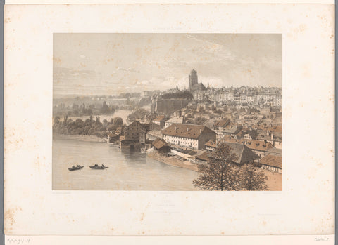 View of Bern, Eugène Cicéri, 1859 Canvas Print