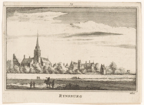 View of Rijnsburg, 1600, Abraham Rademaker, 1725 - 1803 Canvas Print