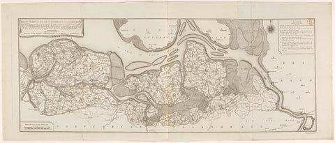 Map of Zeeuws-Vlaanderen, Cornelis van Baarsel, c. 1794 Canvas Print