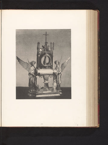 Monstrance from the Saint Waltrude Church in Mons, exhibited at an exhibition on religious objects from the Middle Ages and Renaissance in 1864 in Mechelen, Joseph Maes, 1864 - in or before 1866 Canvas Print