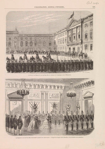 Visit of King William III to Emperor Napoleon III, 1861, Provustet Godefroy, 1861 Canvas Print