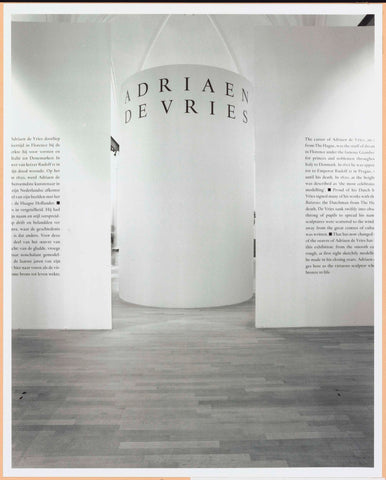 Room with two information panels and the name Adriaen de Vries on a semicircular wall in the middle, c. 1998 - c. 1999 Canvas Print