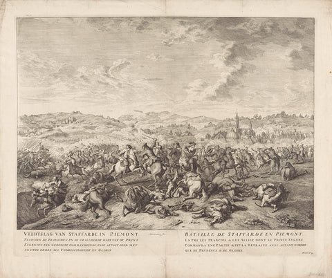 Battle of Staffarda, 1690, Jan van Huchtenburg, 1729 Canvas Print