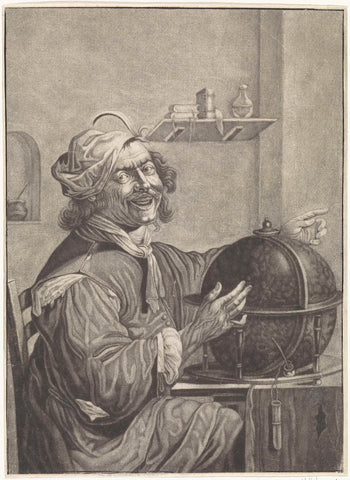 Democritus laughs, anonymous, 1661 - 1726 Canvas Print