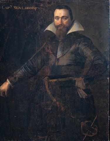 Portrait of Bartholomeus Andrio Walsdorffer, Captain of a Swiss Company to Apportion Friesland, Died at Bergen-op-Zoom, anonymous, c. 1605 - c. 1615 Canvas Print