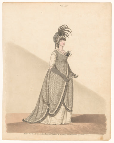 Gallery of Fashion, Fig. 180, anonymous, 1798 Canvas Print