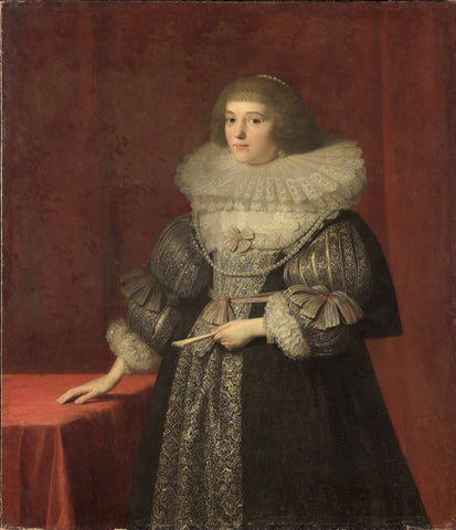 Portrait of Ursula (1594-1657), Countess of Solms-Braunfels, anonymous, c. 1630 Canvas Print