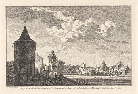 View from the city wall in Amersfoort, 1759, Paulus van Liender, 1759 Canvas Print