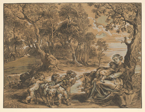 Rest on the Flight into Egypt, Christoffel Jegher, 1606 - 1640 Canvas Print