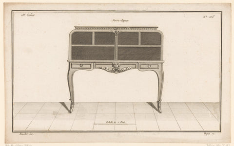 Conservatory paper with lion's head, Nicolas Dupin, 1772 - 1779 Canvas Print