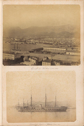 View of the city and port of Toulon, anonymous, 1863 Canvas Print