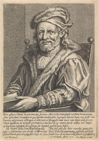 Portrait of Tijl Uilenspiegel, Coenraet Waumans, 1633 - 1673 Canvas Print