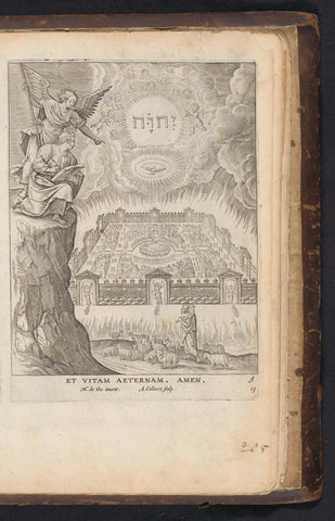 Johannes sees the new Jerusalem, Adriaen Collaert, 1646 Canvas Print