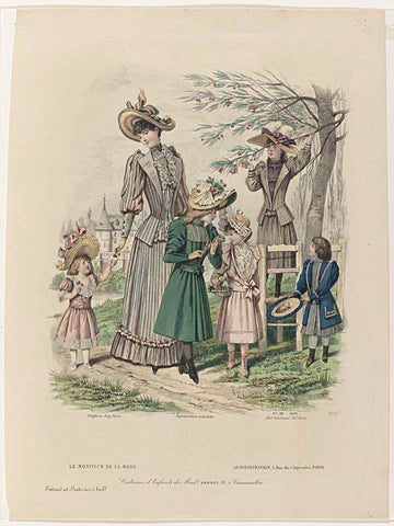 Le Moniteur de la Mode, 1891, Nr. 2702e, No. 22 : Costumes d'Enfants (...), Edouard Tailland, 1891 Canvas Print