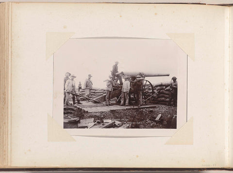 Men in field guns during the siege of Mafeking, Barnett & Co. (attributed to), 1899 Canvas Print